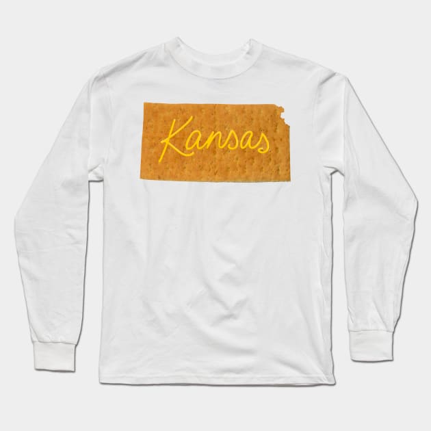 Kansas Graham Cracker Long Sleeve T-Shirt by KatieMorrisArt